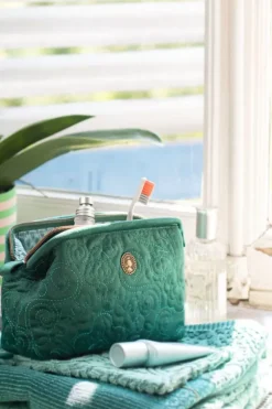 Pip Studio Toilettassen<Toilettas Buidel Klein Velvet Quiltey Days Groen