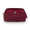 Pip Studio Toilettassen<Toilettas Buidel Klein Velvet Quiltey Days Rood