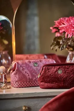 Pip Studio Toilettassen<Toilettas Buidel Klein Velvet Quiltey Days Rood