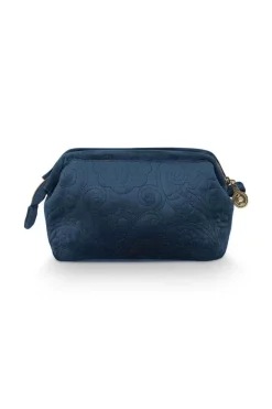 Pip Studio Toilettassen<Toilettas Buidel Klein Velvet Quiltey Days Blauw