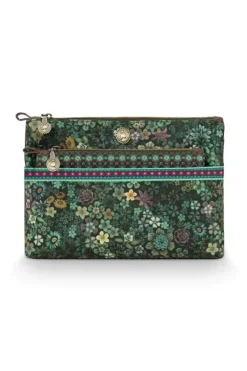 Pip Studio Make-Up Tasjes<Toilettas Combi Groot Tutti I Fiori Groen