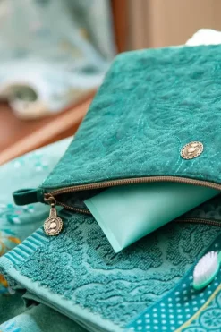 Pip Studio Make-Up Tasjes<Toilettas Groot Velvet Quiltey Days Groen