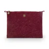 Pip Studio Beauty Cases<Toilettas Groot Velvet Quiltey Days Rood