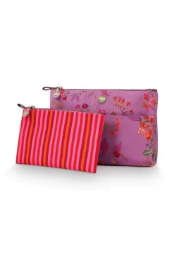 Pip Studio Beauty Cases<Toilettas Kawai Flower Combi Fuchsia