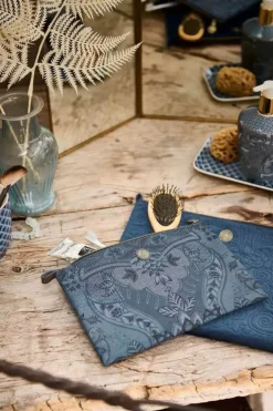 Pip Studio Make-Up Tasjes<Toilettas Vlak Medium Kyoto Festival Blauw
