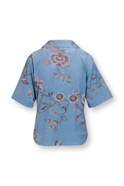 Pip Studio T-Shirts<Top Korte Mouw Cece Fiore Blauw