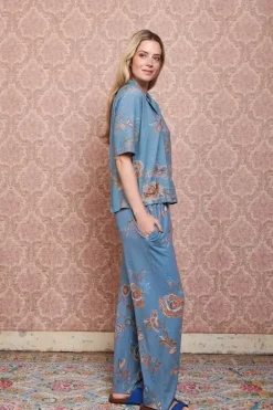 Pip Studio T-Shirts<Top Korte Mouw Cece Fiore Blauw