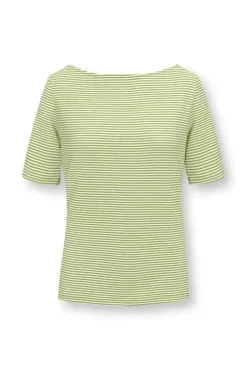 Pip Studio T-Shirts<Top Korte Mouw Little Sumo Stripe Fel Groen
