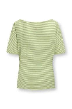 Pip Studio T-Shirts<Top Korte Mouw Little Sumo Stripe Fel Groen