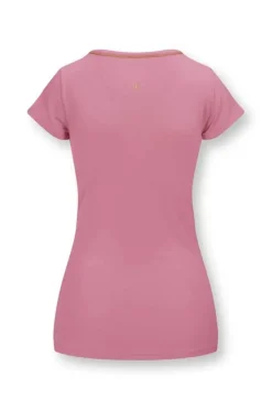 Pip Studio T-Shirts<Top Korte Mouw Solid Roze