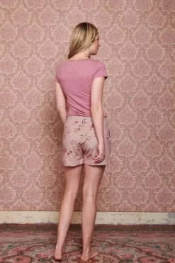 Pip Studio T-Shirts<Top Korte Mouw Solid Roze