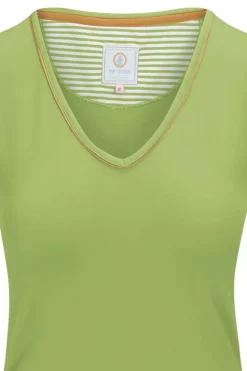 Pip Studio T-Shirts<Top Korte Mouw Solid Licht Groen