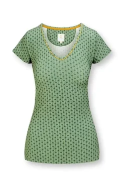 Pip Studio T-Shirts<Top Korte Mouw Tegola Groen