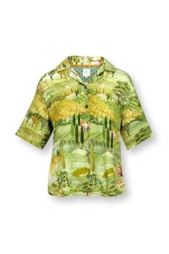 Pip Studio T-Shirts<Top Korte Mouw Toscana Groen