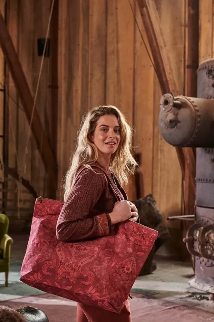 Pip Studio Weekendtassen<Tote Bag Kyoto Festival Donker Roze