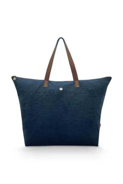 Pip Studio Weekendtassen<Tote Bag Velvet Quiltey Days Blauw