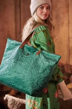Pip Studio Weekendtassen<Tote Bag Velvet Quiltey Days Groen
