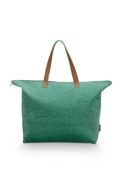 Pip Studio Weekendtassen<Tote Bag Velvet Quiltey Days Groen