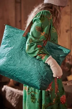 Pip Studio Weekendtassen<Tote Bag Velvet Quiltey Days Groen