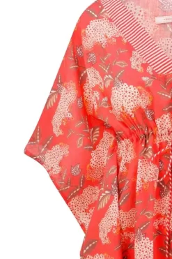 Pip Studio Jurken<Tuniek Flora Firenze Koraal Rood
