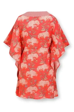 Pip Studio Jurken<Tuniek Flora Firenze Koraal Rood