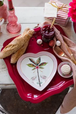 Pip Studio Decoratie Schalen<Vierkante Schaal Geemailleerd Donker Roze