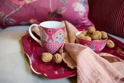 Pip Studio Decoratie Schalen<Vierkante Schaal Geemailleerd Donker Roze