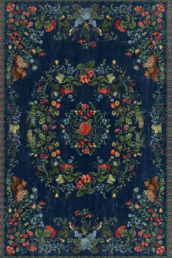Pip Studio Rechthoekige Vloerkleden<Vloerkleed Fall In Leaf By Pip Donkerblauw