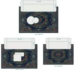 Pip Studio Rechthoekige Vloerkleden<Vloerkleed Fall In Leaf By Pip Donkerblauw