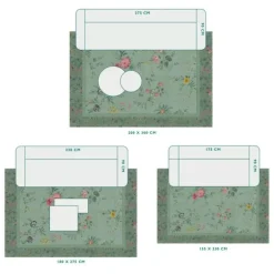 Pip Studio Rechthoekige Vloerkleden<Vloerkleed Fleur Grandeur By Pip Groen