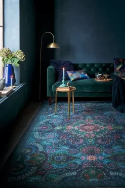 Pip Studio Rechthoekige Vloerkleden<Vloerkleed Moon Delight By Pip Donker Blauw