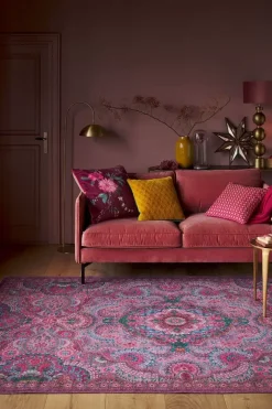 Pip Studio Rechthoekige Vloerkleden<Vloerkleed Moon Delight By Pip Donker Roze