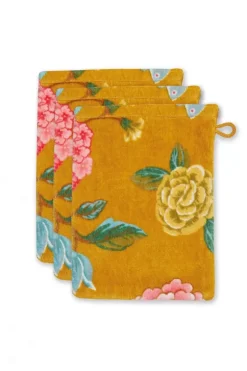 Pip Studio Washandjes<Washandje Set/3 Good Evening 16X22 Cm Geel