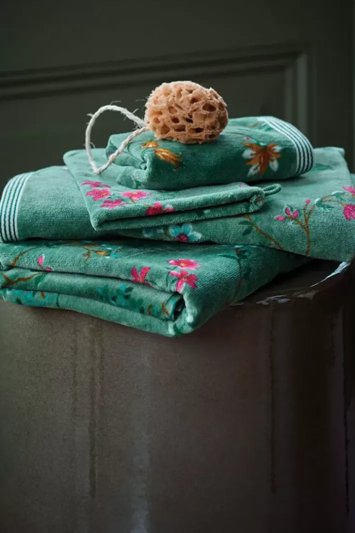 Pip Studio Washandjes<Washandje Set/3 Les Fleurs 16X22 Cm Groen