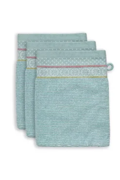 Pip Studio Washandjes<Washandje Set/3 Soft Zellige Blue 16X22 Cm Blauw