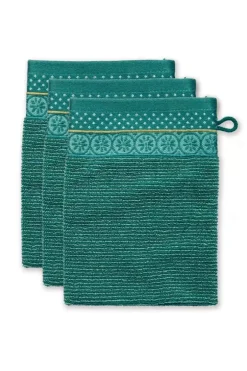 Pip Studio Washandjes<Washandje Set/3 Soft Zellige 16X22 Cm Groen