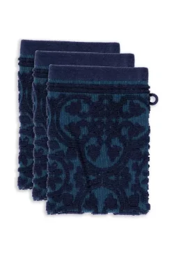 Pip Studio Washandjes<Washandje Set/3 Tile De Pip Donker 16X22 Cm Blauw