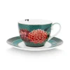 Pip Studio Kop/Schotel<Winter Wonderland Cappuccino Kop & Schotel Groen