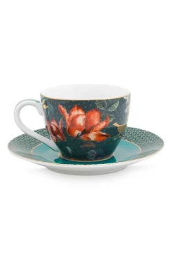 Pip Studio Espresso Kopjes<Winter Wonderland Espresso Kop & Schotel Donkerblauw