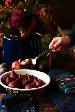 Pip Studio Ovenschalen<Winter Wonderland Serveerschaal Rond Donkerblauw