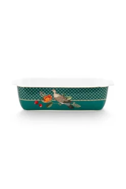 Pip Studio Ovenschalen<Winter Wonderland Serveerschaal Rechthoekig Klein Groen