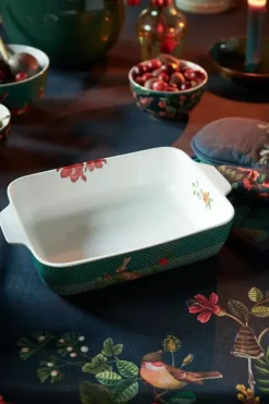 Pip Studio Ovenschalen<Winter Wonderland Serveerschaal Rechthoekig Groot Groen