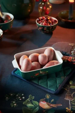 Pip Studio Ovenschalen<Winter Wonderland Serveerschaal Rechthoekig Groot Groen