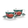 Pip Studio Sets Porseleinen Sets<Winter Wonderland Set/2 Cappuccino Kop & Schotel Groen