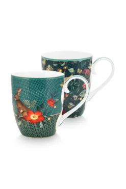 Pip Studio Sets Porseleinen Sets<Winter Wonderland Set/2 Mokken Xl Groen