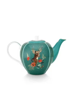 Pip Studio Theepotten<Winter Wonderland Theepot Groot Groen